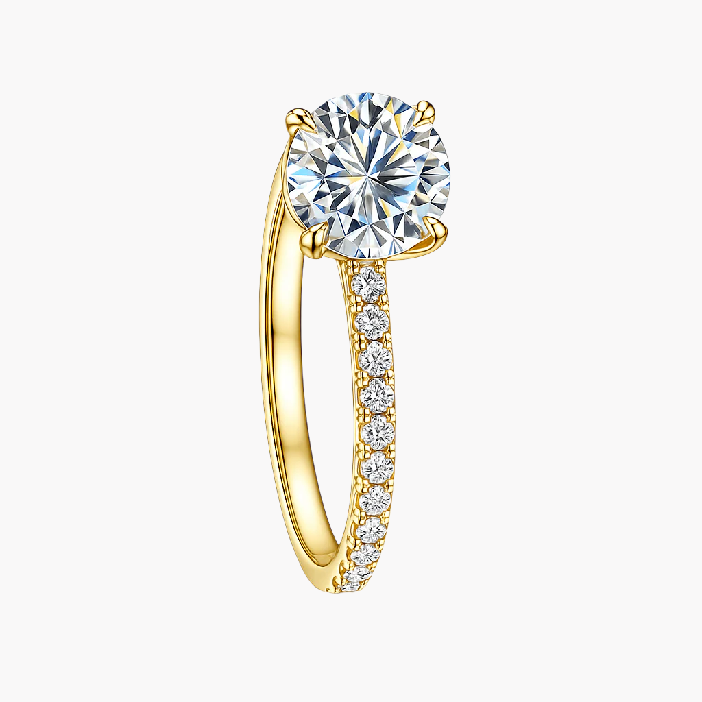 CLASSIC ROUND CUT SOLITAIRE MOISSANITE ENGAGEMENT RING (2 Carat)