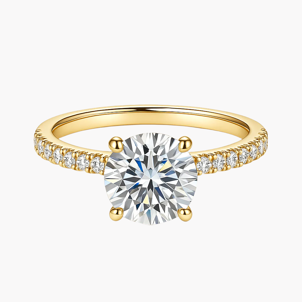 CLASSIC ROUND CUT SOLITAIRE MOISSANITE ENGAGEMENT RING (2 Carat)