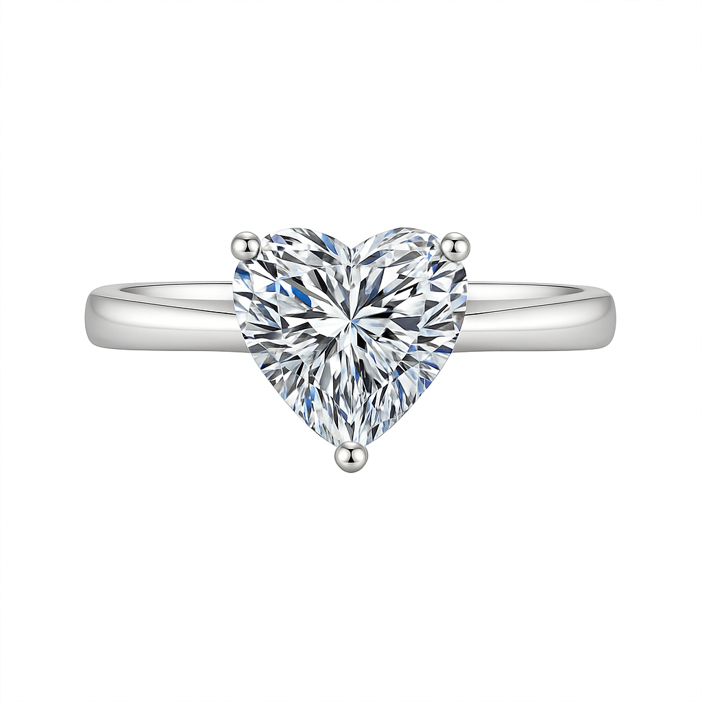 HEART CUT SOLITAIRE MOISSANITE ENGAGEMENT RING