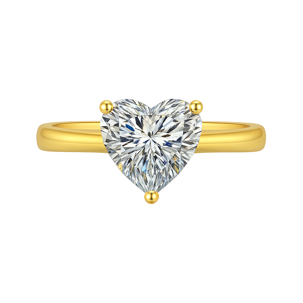 HEART CUT SOLITAIRE MOISSANITE ENGAGEMENT RING