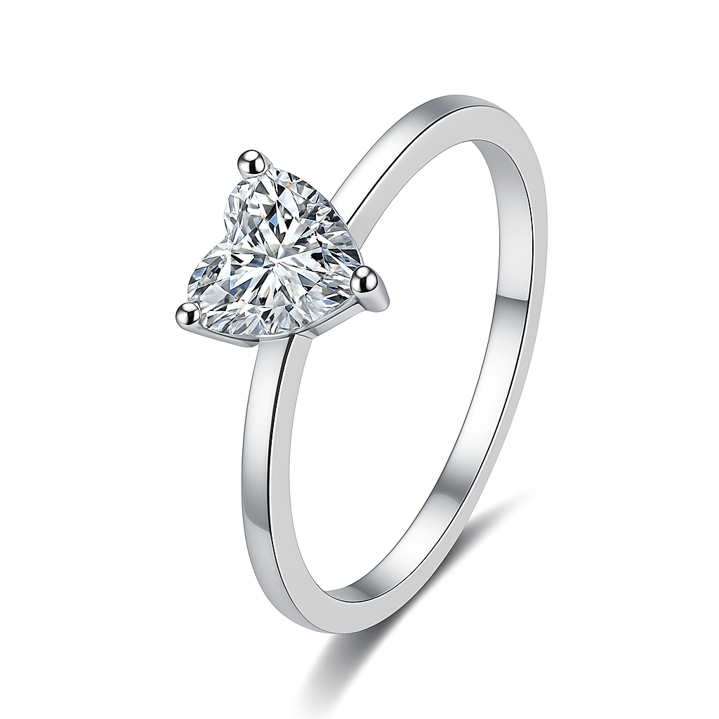 HEART CUT SOLITAIRE MOISSANITE ENGAGEMENT RING