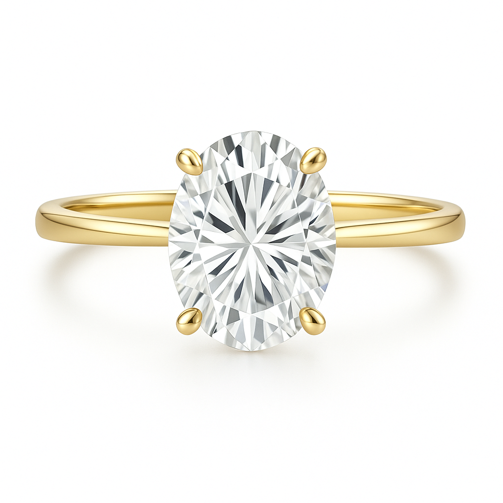 OVAL CUT SOLITAIRE MOISSANITE ENGAGEMENT RING