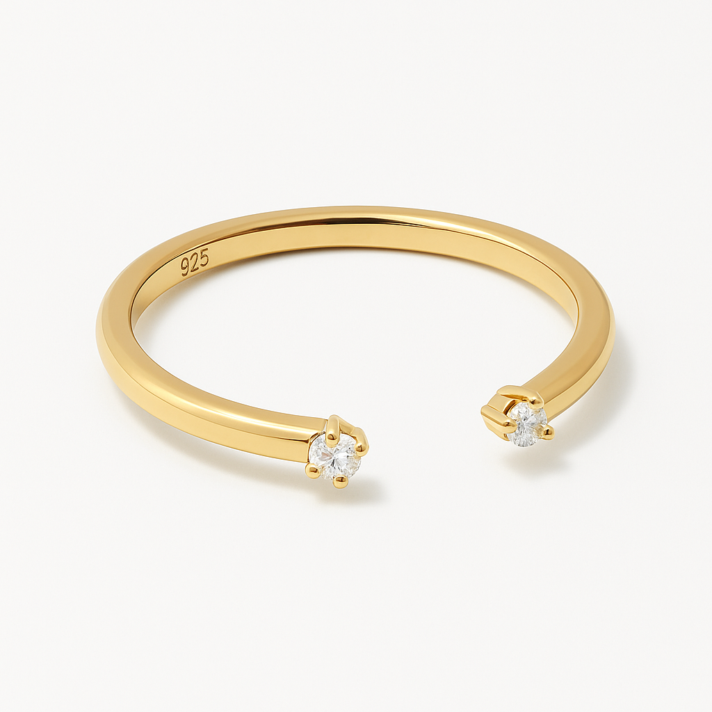 MOISSANITE OPEN BAND (2mm)