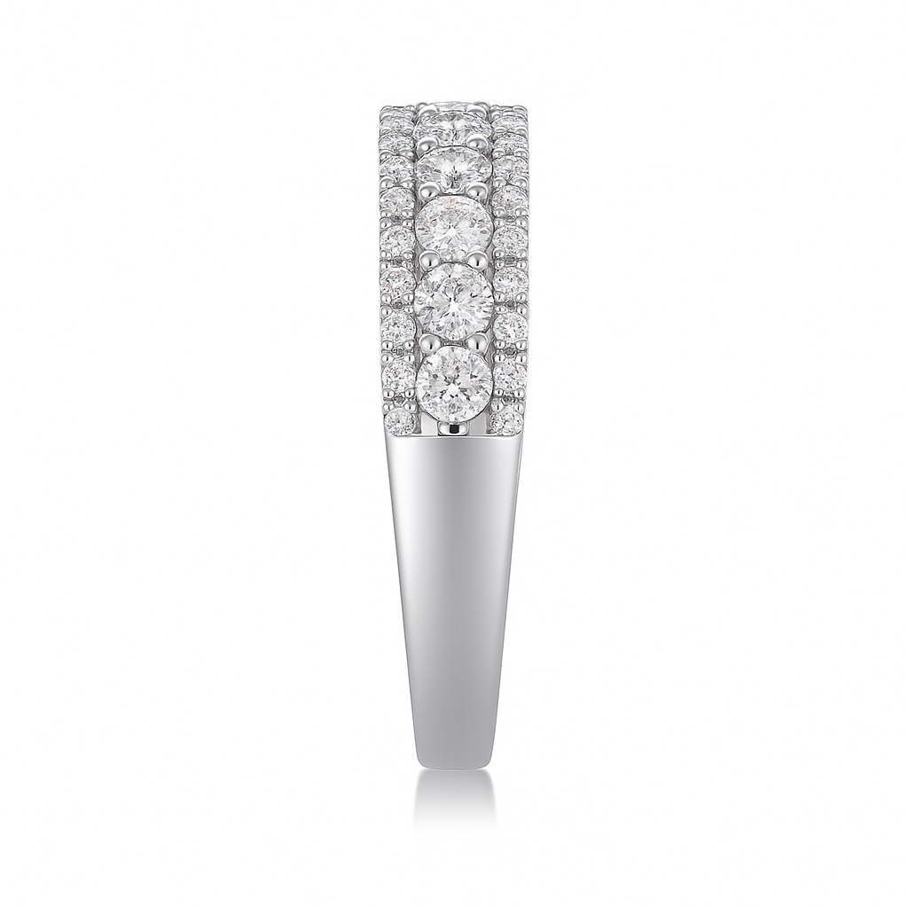 MOISSANITE HALF ETERNITY BAND (4mm)