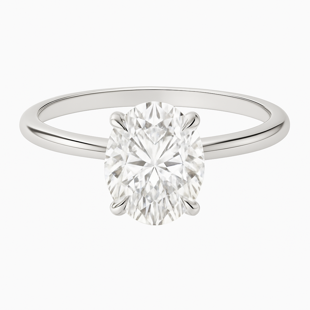 OVAL CUT SOLITAIRE MOISSANITE ENGAGEMENT RING