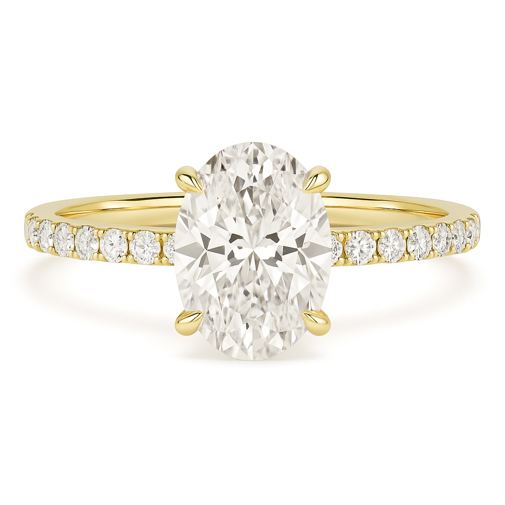 OVAL CUT SOLITAIRE MOISSANITE ENGAGEMENT RING