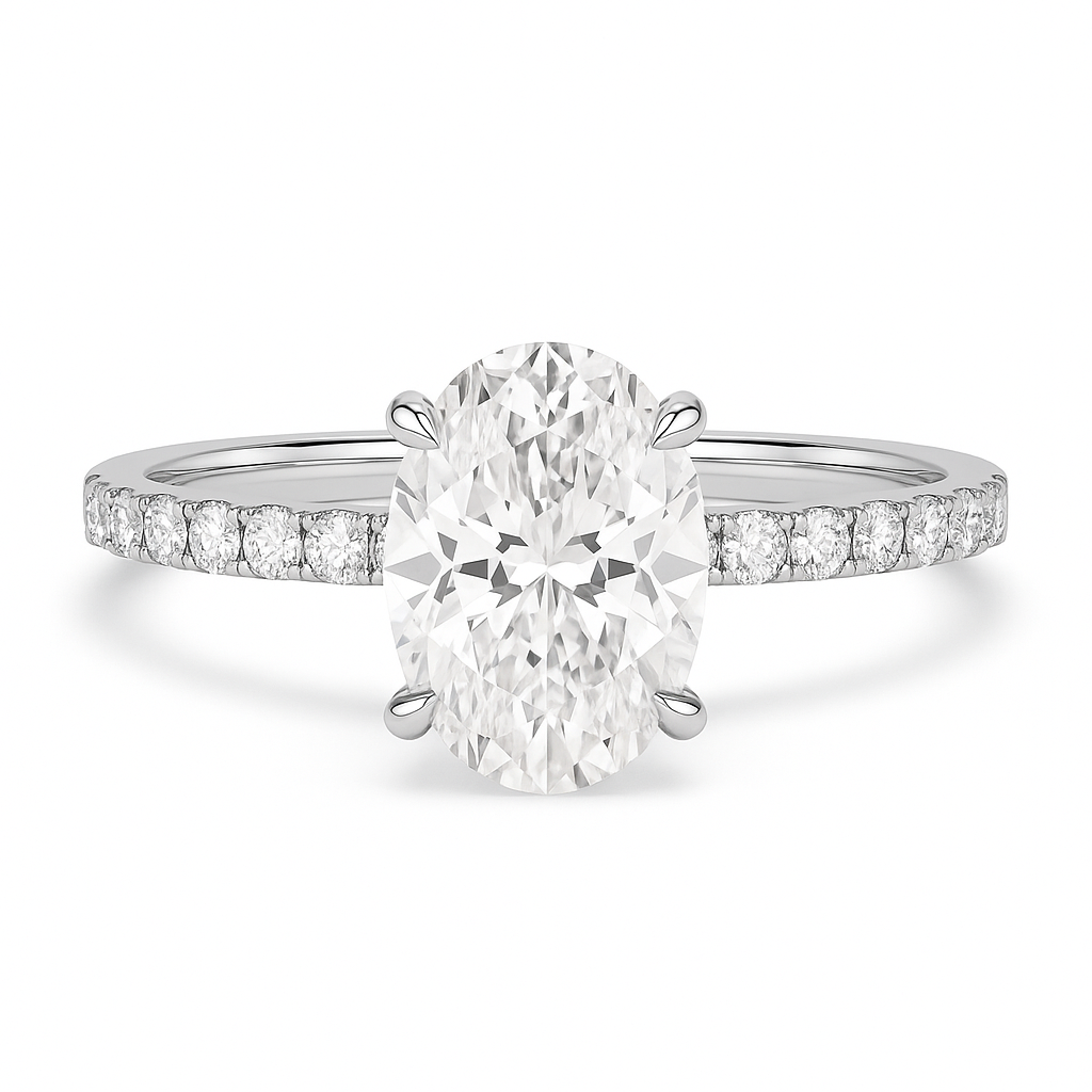 OVAL CUT SOLITAIRE MOISSANITE ENGAGEMENT RING