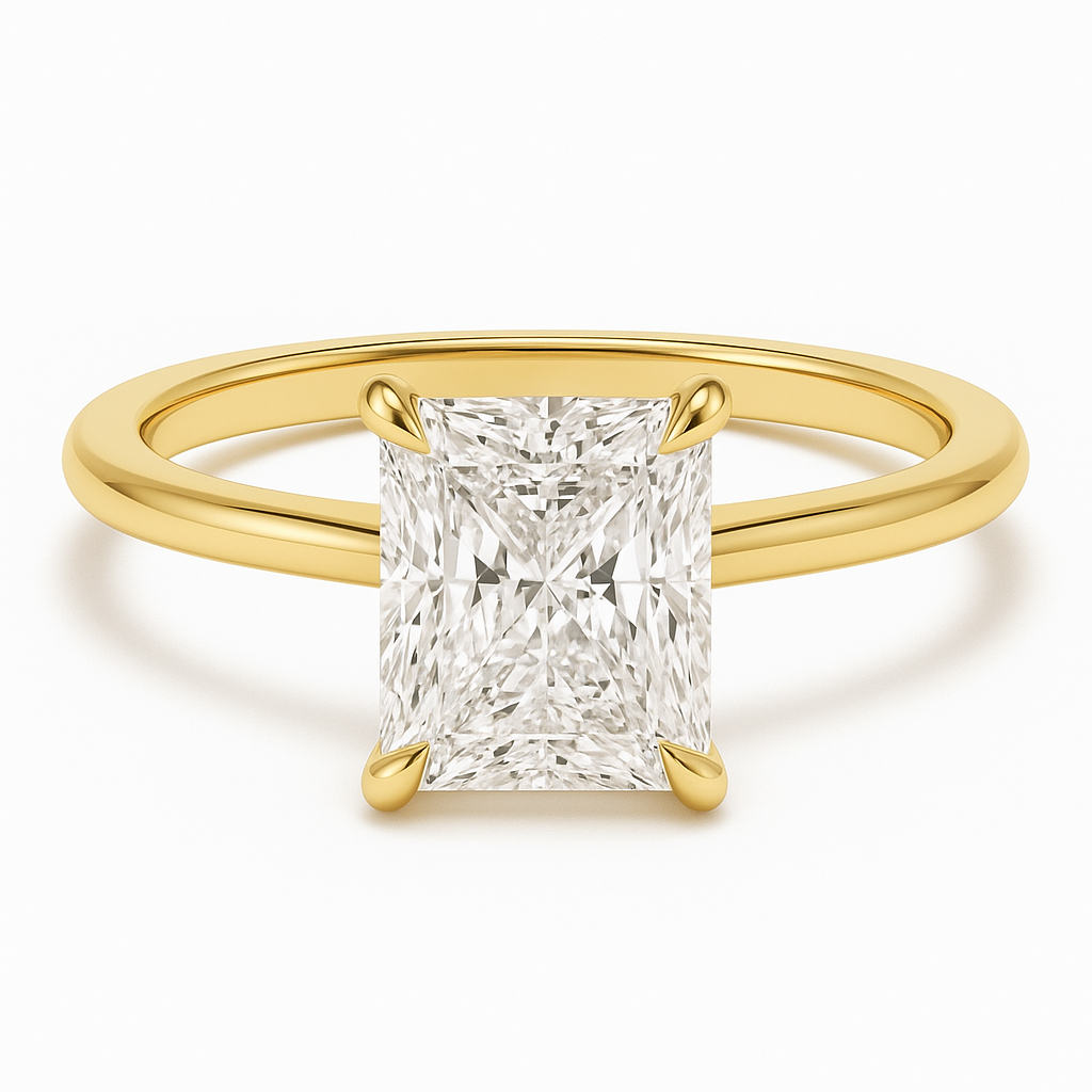 RADIANT CUT SOLITAIRE MOISSANITE ENGAGEMENT RING