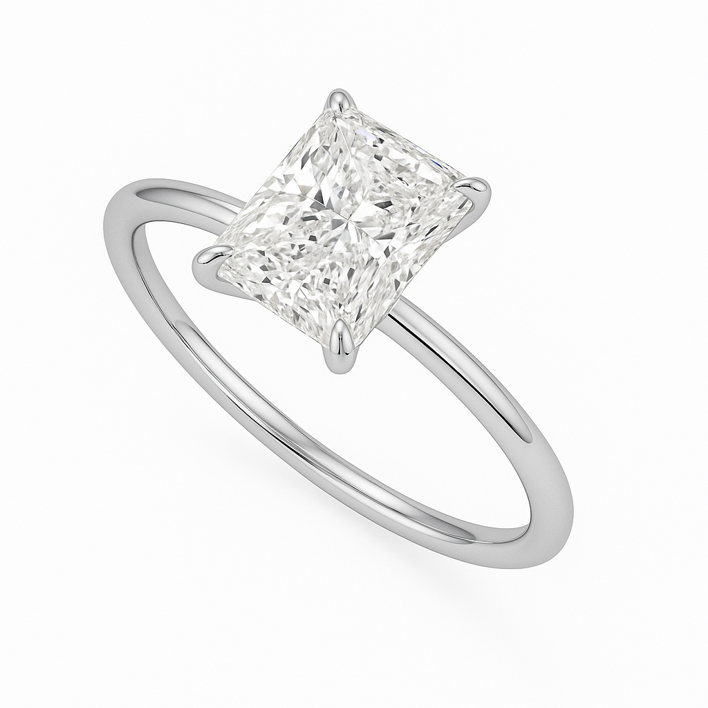 RADIANT CUT SOLITAIRE MOISSANITE ENGAGEMENT RING