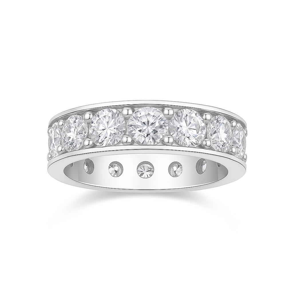MOISSANITE FULL ETERNITY BAND (4mm)