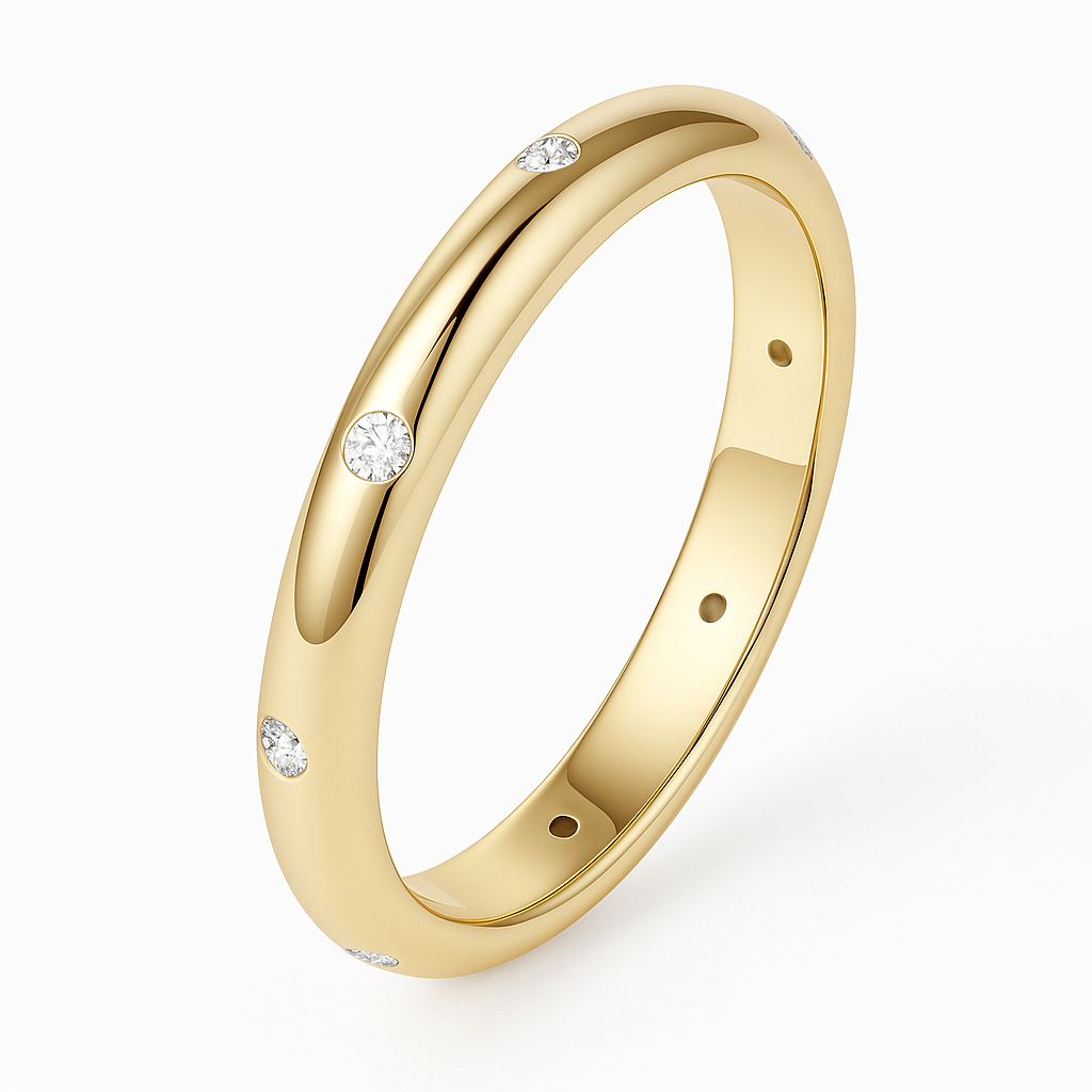 MOISSANITE WEDDING BAND (3mm)