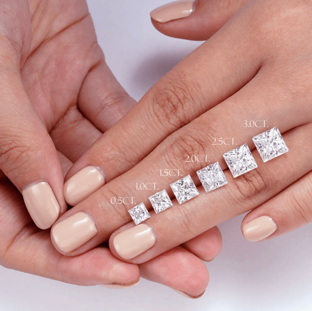 PRINCESS CUT SOLITAIRE MOISSANITE ENGAGEMENT RING
