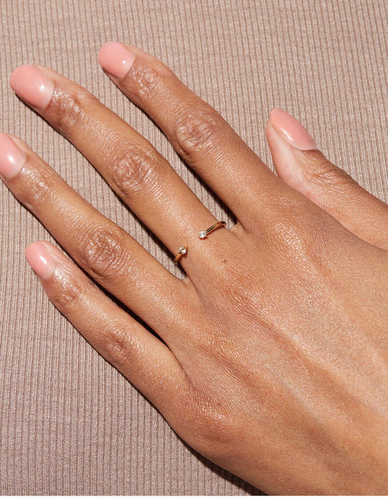 MOISSANITE OPEN BAND (2mm)