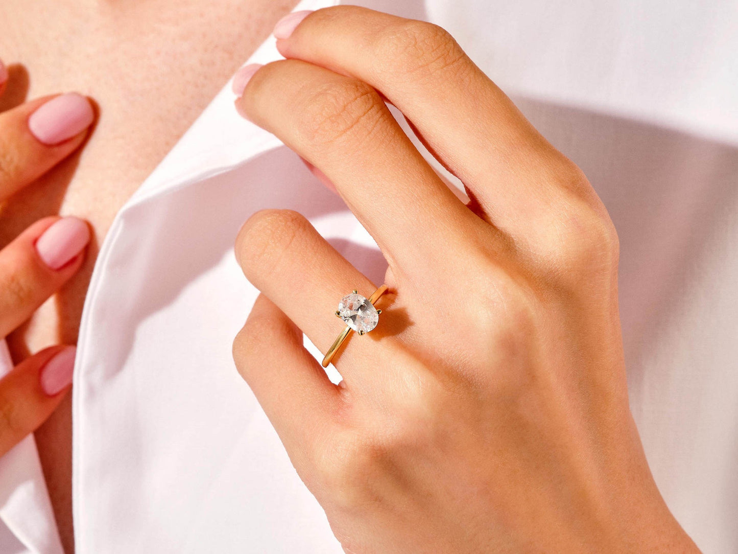 OVAL CUT SOLITAIRE MOISSANITE ENGAGEMENT RING