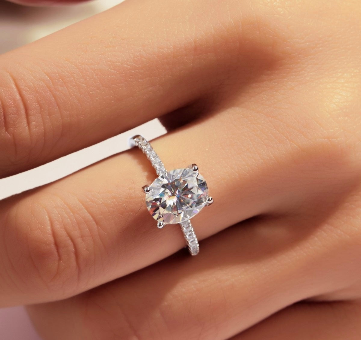 OVAL CUT SOLITAIRE MOISSANITE ENGAGEMENT RING