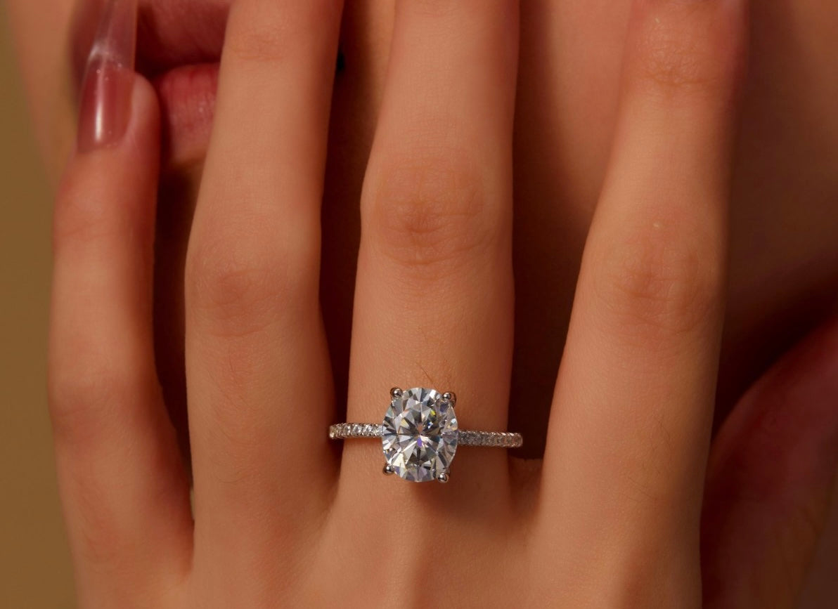 OVAL CUT SOLITAIRE MOISSANITE ENGAGEMENT RING