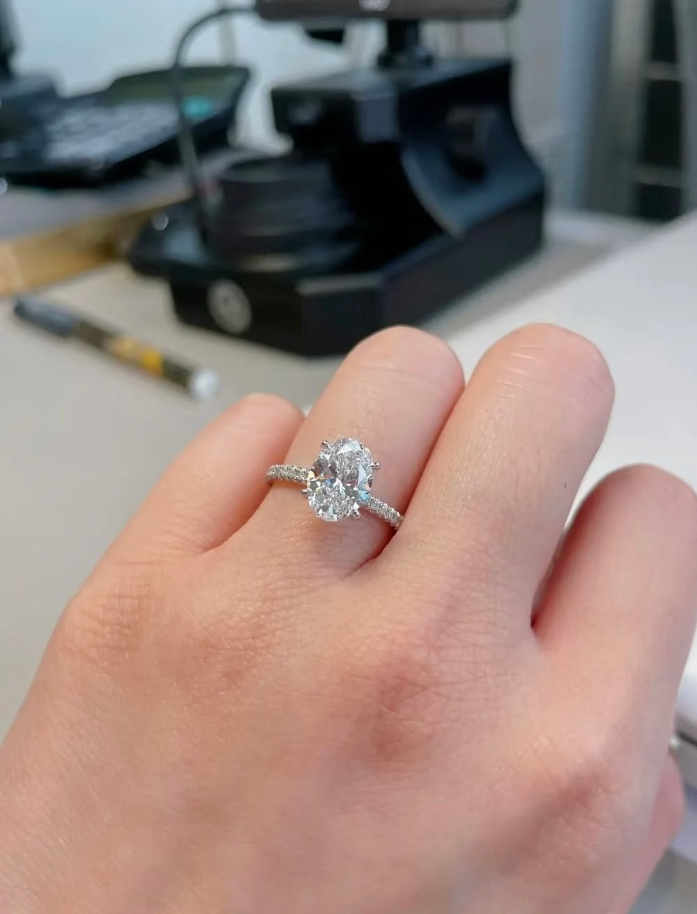 OVAL CUT SOLITAIRE MOISSANITE ENGAGEMENT RING