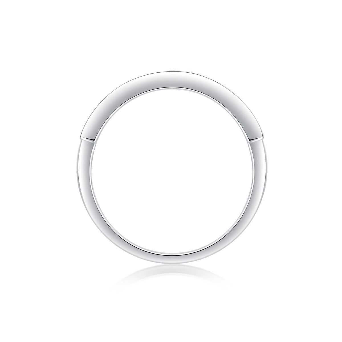 MOISSANITE HALF ETERNITY BAND (2mm)