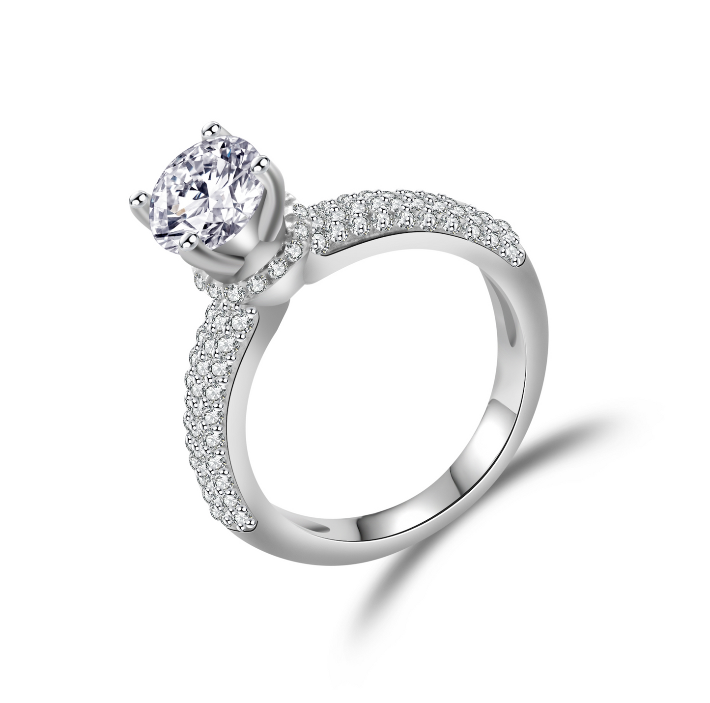 4-PRONG SOLITAIRE ROUND CUT ENGAGEMENT RING (1 Carat)