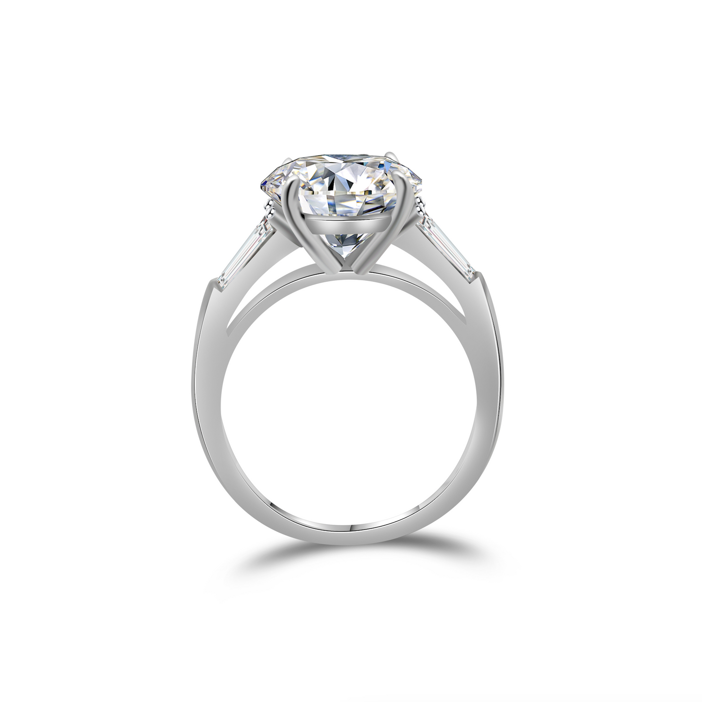 4-PRONG SOLITAIRE ROUND CUT ENGAGEMENT RING (5 Carat)