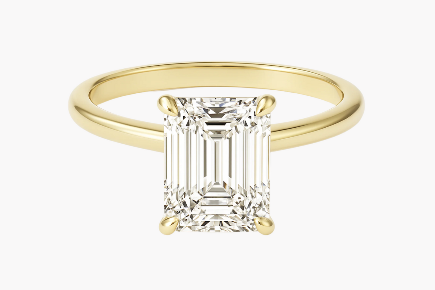 EMERALD CUT SOLITAIRE MOISSANITE ENGAGEMENT RING (1 Carat)