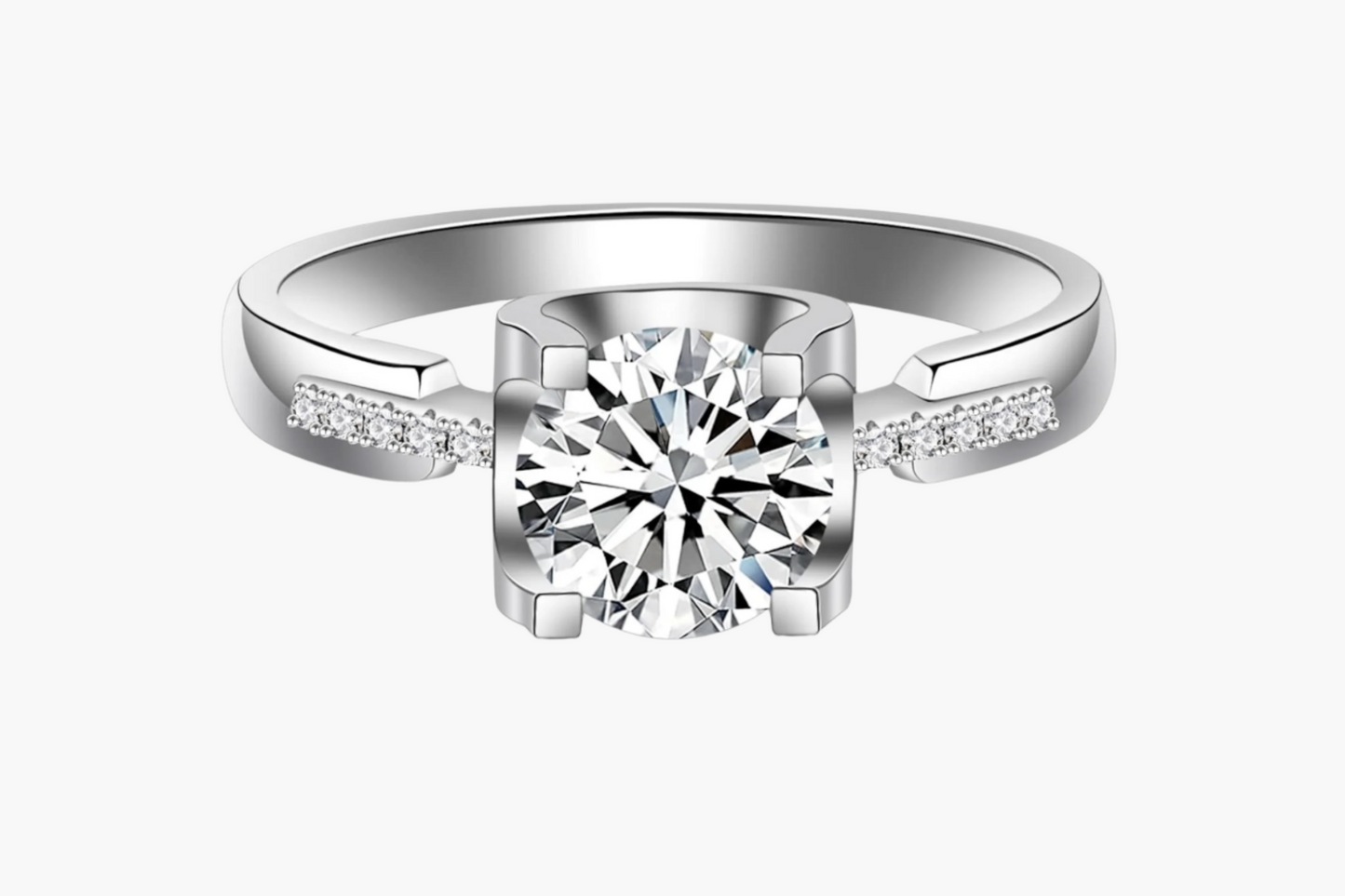 CLASSIC ROUND CUT MOISSANITE ENGAGEMENT RING (0.5 Carat)