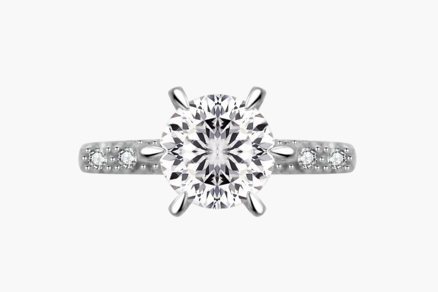 6-PRONG SOLITAIRE ROUND CUT ENGAGEMENT RING (3 Carat)