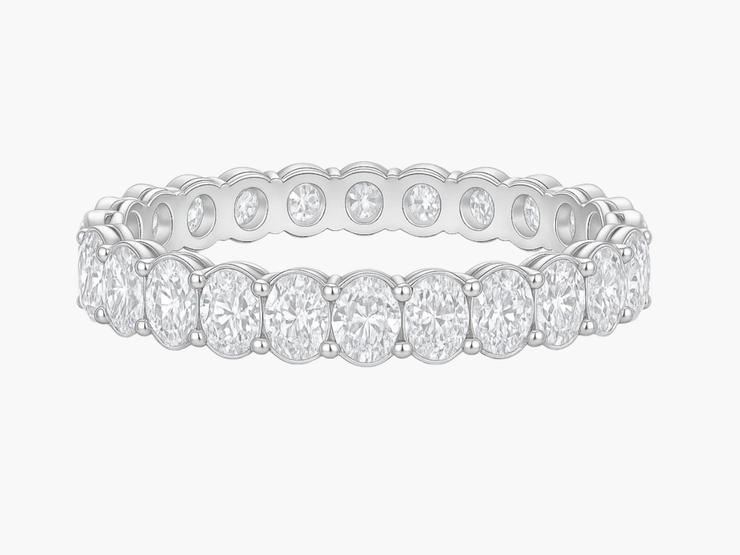 OVAL CUT MOISSANITE FULL ETERNITY BAND (5mm)