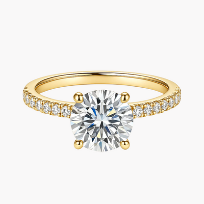 CLASSIC ROUND CUT SOLITAIRE MOISSANITE ENGAGEMENT RING (2 Carat)