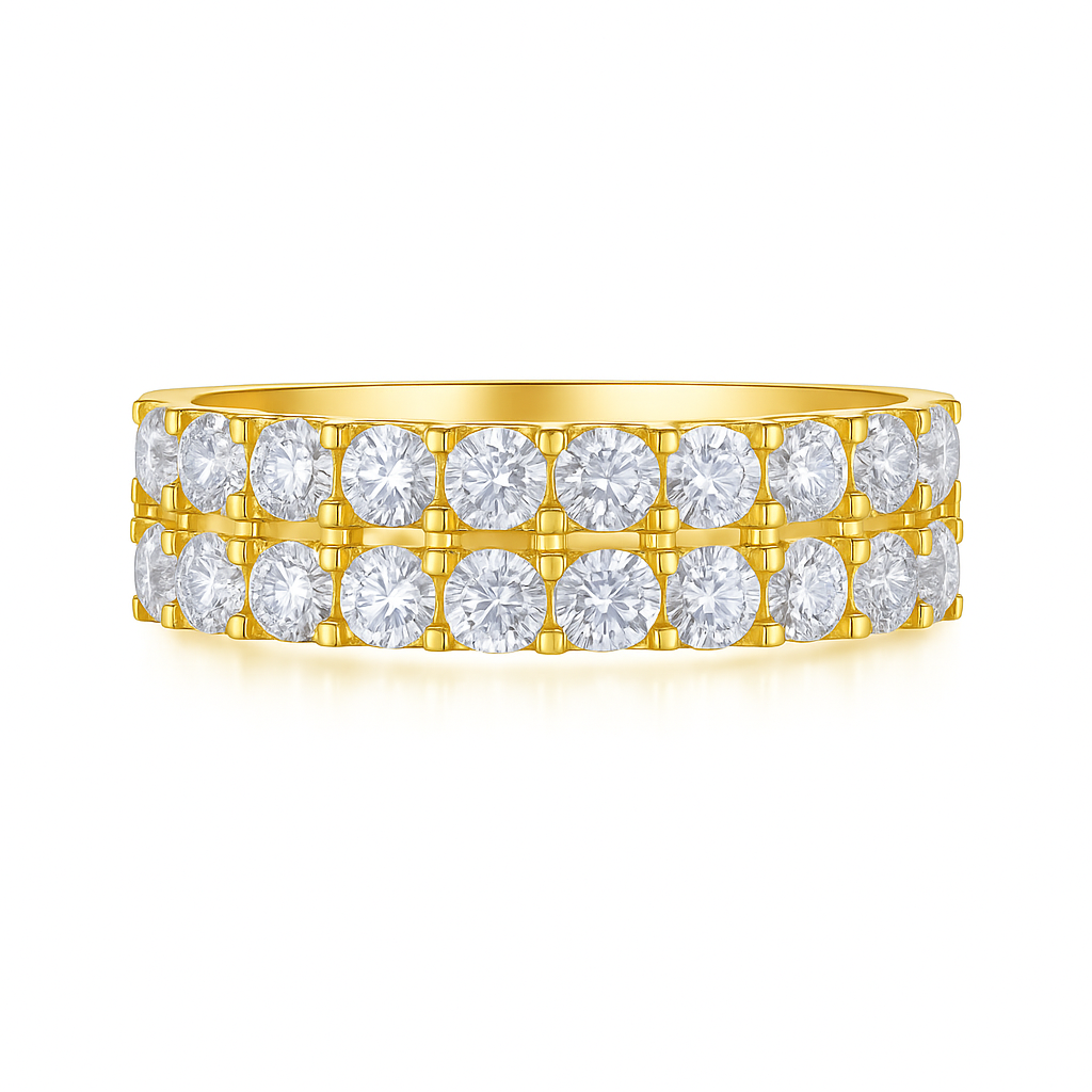 MOISSANITE HALF ETERNITY BAND (5.3mm)