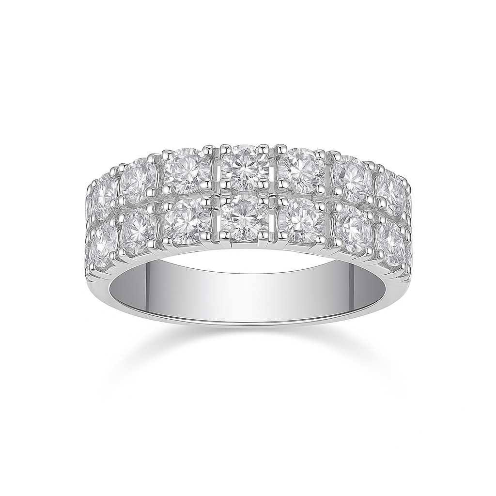 MOISSANITE HALF ETERNITY BAND (5.3mm)
