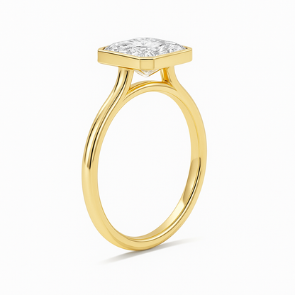 BEZEL SETTING RADIANT CUT MOISSANITE ENGAGEMENT RING (1 Carat)