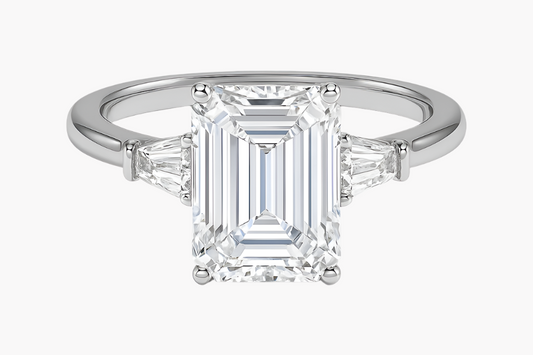 EMERALD CUT SOLITAIRE MOISSANITE ENGAGEMENT RING (2.5 Carat)