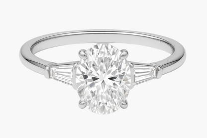 OVAL CUT SOLITAIRE MOISSANITE ENGAGEMENT RING (3 Carat)