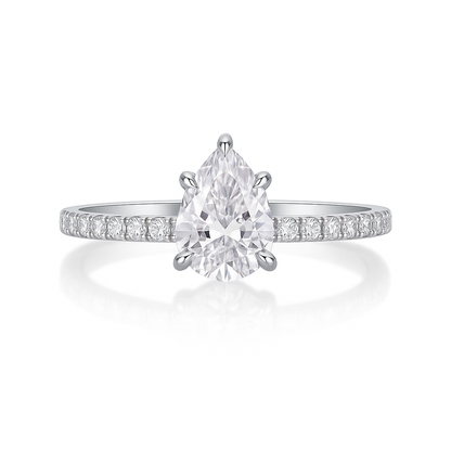 PEAR CUT SOLITAIRE MOISSANITE ENGAGEMENT RING (1.5 Carat)