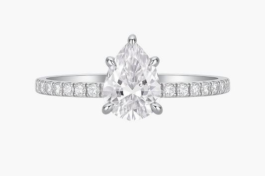 PEAR CUT SOLITAIRE MOISSANITE ENGAGEMENT RING (1.5 Carat)