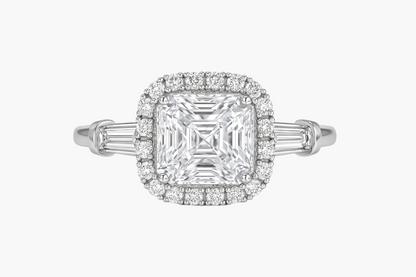 ASSCHER CUT MOISSANITE ENGAGEMENT RING (2 Carat)