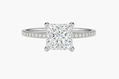 SOLITAIRE PRINCESS CUT MOISSANITE ENGAGEMENT RING (2 Carat)