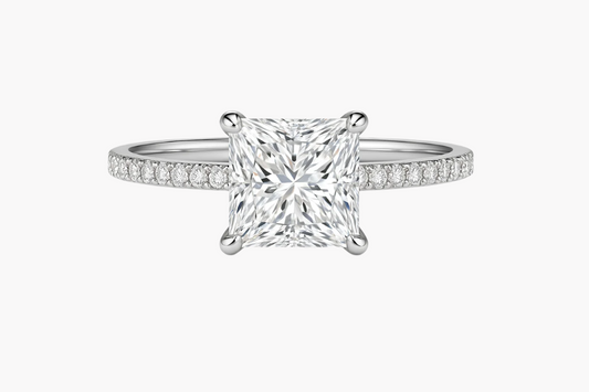 SOLITAIRE PRINCESS CUT MOISSANITE ENGAGEMENT RING (2 Carat)