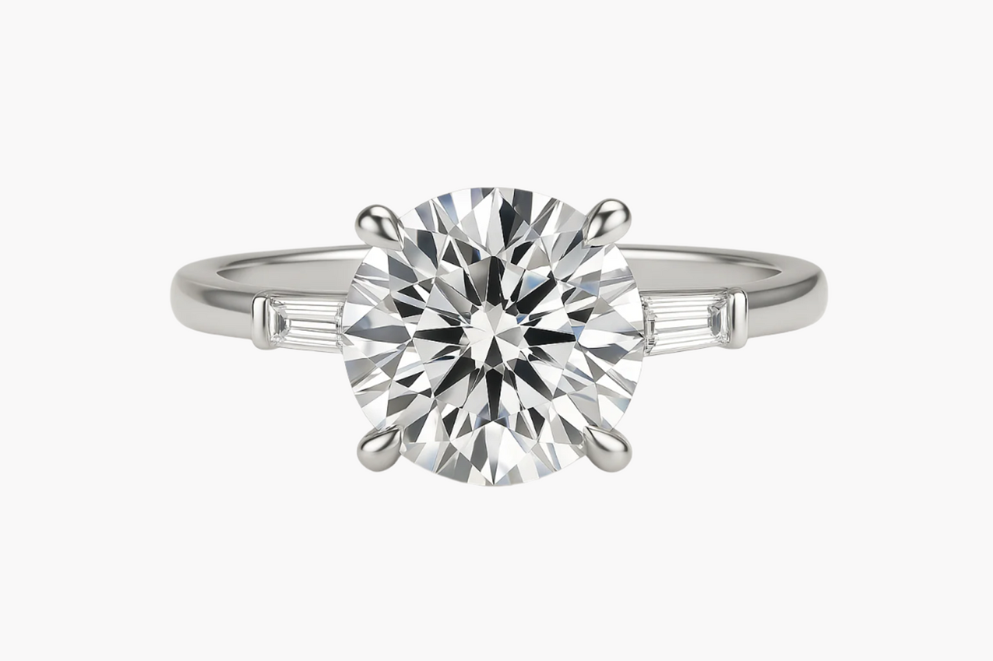 4-PRONG SOLITAIRE ROUND CUT ENGAGEMENT RING (5 Carat)