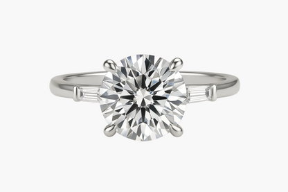 4-PRONG SOLITAIRE ROUND CUT ENGAGEMENT RING (5 Carat)