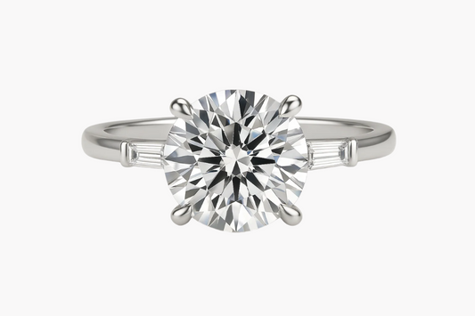 4-PRONG SOLITAIRE ROUND CUT ENGAGEMENT RING (5 Carat)