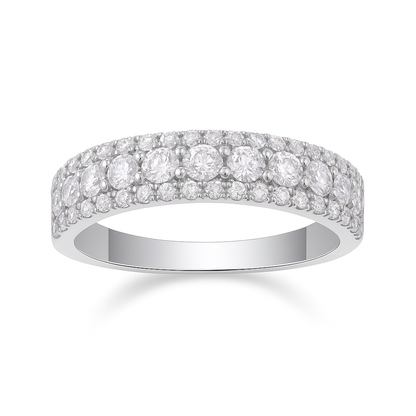 MOISSANITE HALF ETERNITY BAND (4mm)