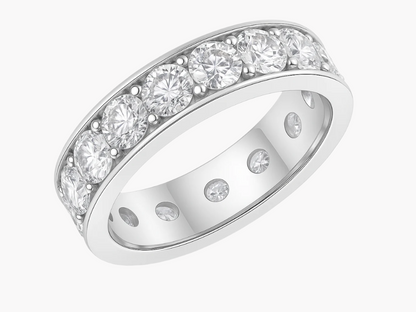 MOISSANITE FULL ETERNITY BAND (4mm)