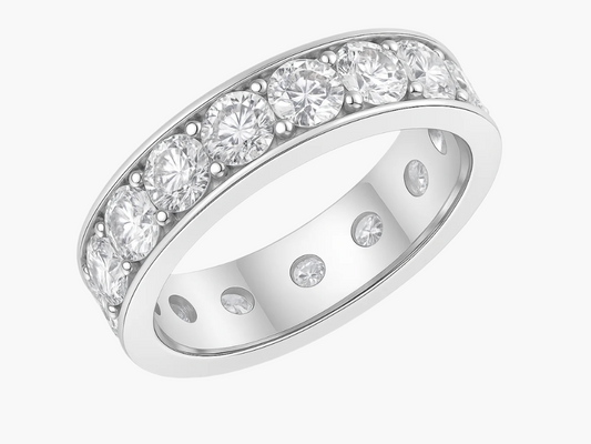 MOISSANITE FULL ETERNITY BAND (4mm)