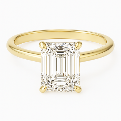 EMERALD CUT SOLITAIRE MOISSANITE ENGAGEMENT RING (1 Carat)