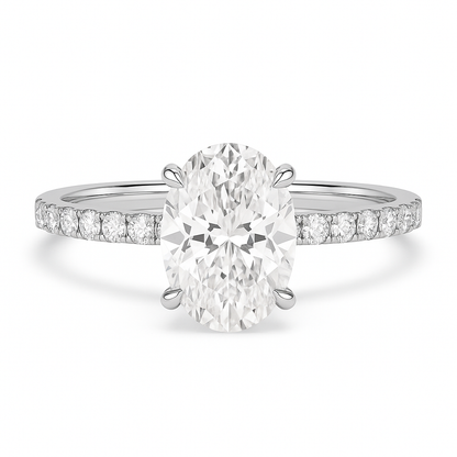 OVAL CUT SOLITAIRE MOISSANITE ENGAGEMENT RING
