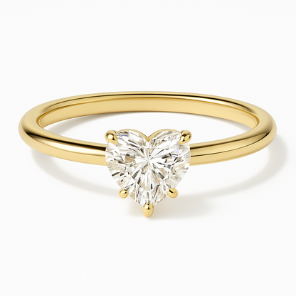 HEART CUT SOLITAIRE MOISSANITE ENGAGEMENT RING (1 Carat)