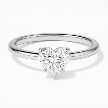 HEART CUT SOLITAIRE MOISSANITE ENGAGEMENT RING (1 Carat)