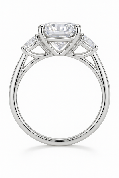 CUSHION CUT SOLITAIRE MOISSANITE ENGAGEMENT RING (3 Carat)